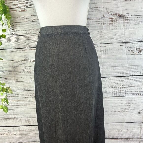 Denim & Co Skirt Plus size 1X Black Denim Jean Long Straight Floral Embroidery - Picture 4 of 14